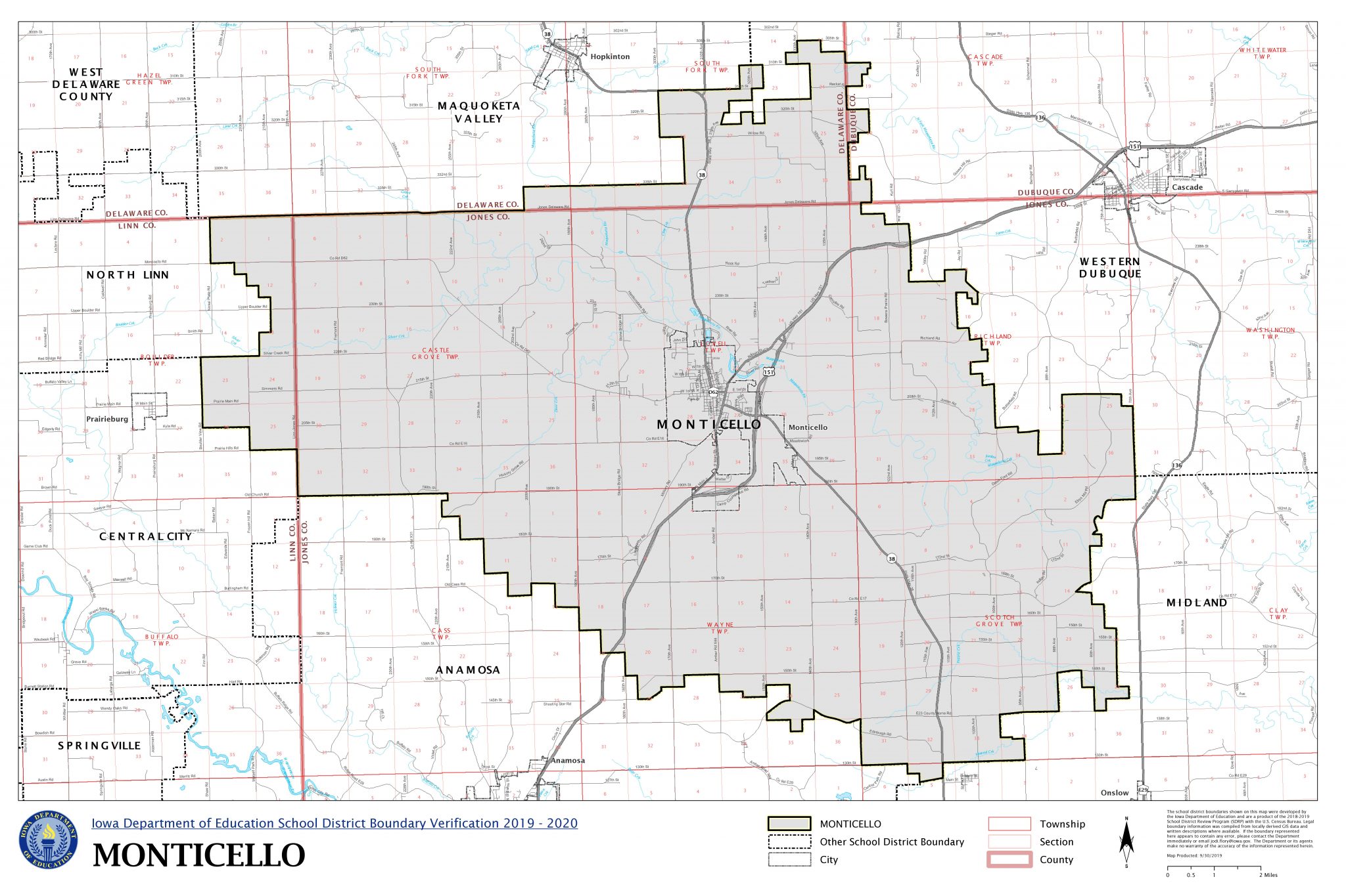 School District Boundary Map